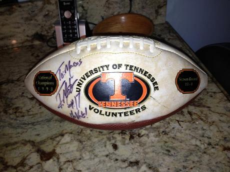 My brother's Tee Martin signed football from the 98 Championship season 