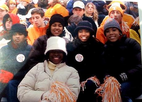 Chanda looks so unhappy.  It was cold as hell.  This is only done for the VOLS. 