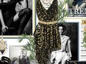 Grunge Trends:: Saint Laurent Black Velvet Gold Flocked Dress