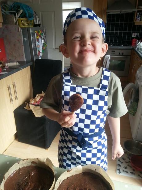 Little Mr A shows off his cooking skills!