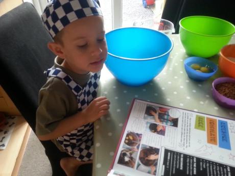 Little Mr A shows off his cooking skills!