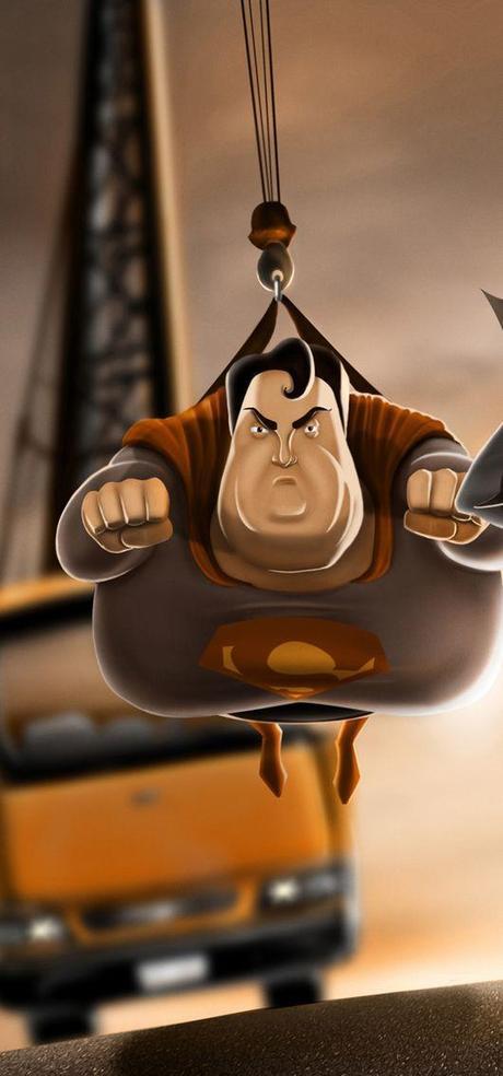 Fatmen: Funny Illustrations of Overweight Superheroes