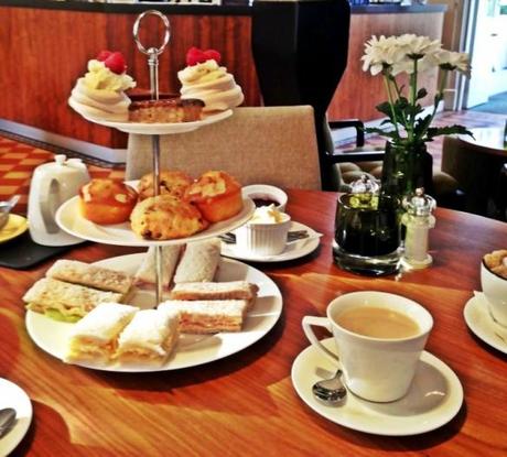 picture view afternoon tea at perkins restaurant plumtree nottingham review cake stand tea