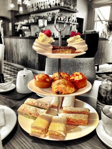 afternoon tea full cake stand sandwiches scones meringues tarts review nottingham