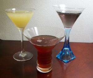 (l. to r.) Princeton, Harvard & Yale cocktails