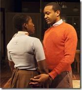 Mildred Marie Langford and Justin James Farley in Raisin in the Sun, TimeLine Theatre