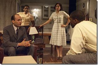 Chris Rickett, Mildred Marie Langford, Toni Martin and Jerod Haynes in Raisin in the Sun