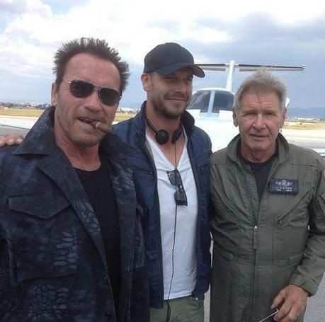 Harrison Ford & Schwarzenegger Spotted On the Set of Expendables 3