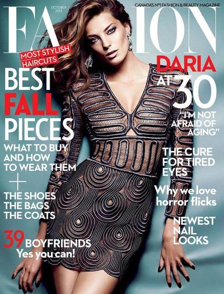DARIA WERBOWY FOR FASHION CANADA OCTOBER 2013 COVER