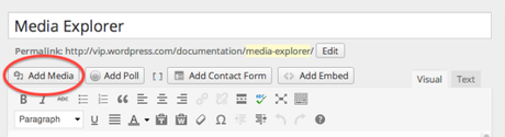 media explorer button