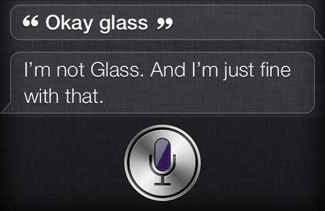 google glass apple siri don't wink at me