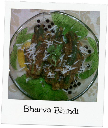 Bharva Bhindi- Bhindi filled with sesame and peanuts