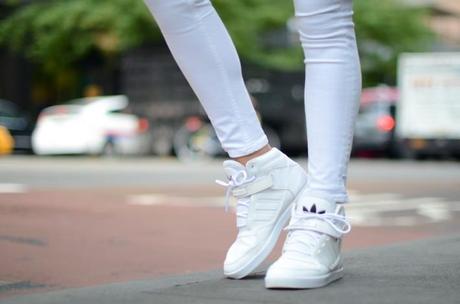 vintage white adidas trainers newyork