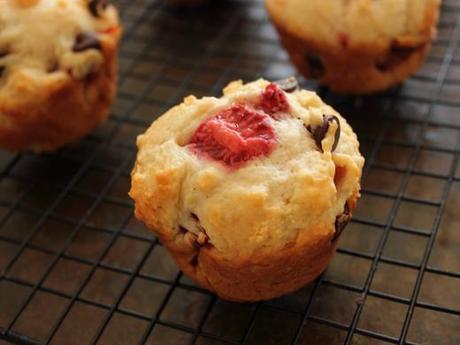 Strawberry Buttermilk Chocolate Chip Muffins