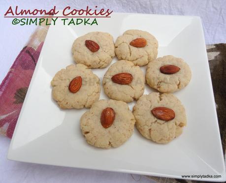 Almond Cookies- Eggless Version