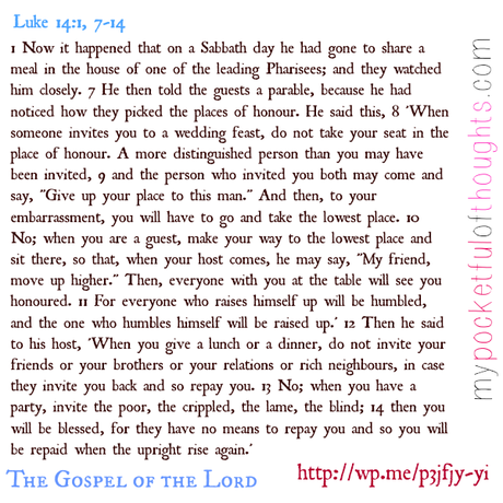 Luke 14:1, 7-14