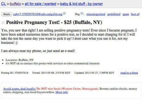 Men Beware!! That Pregnancy Test Could Have Been Bought On Craigslist (Video & Screenshots)