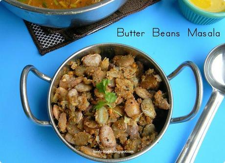BUTTER BEANS DRY CURRY WITH COCONUT | BUTTER BEANS PORIYAL