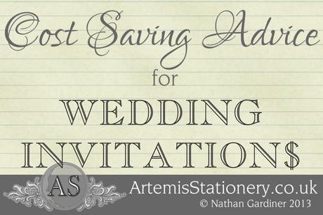 Cost Saving advice for wedding invitations