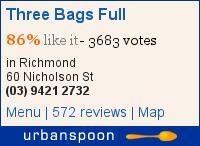 Three Bags Full on Urbanspoon