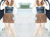 High Waisted Leather Shorts Crazy Shoes (Outfit)