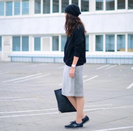 outfit ready to fish sweater skirt new balance