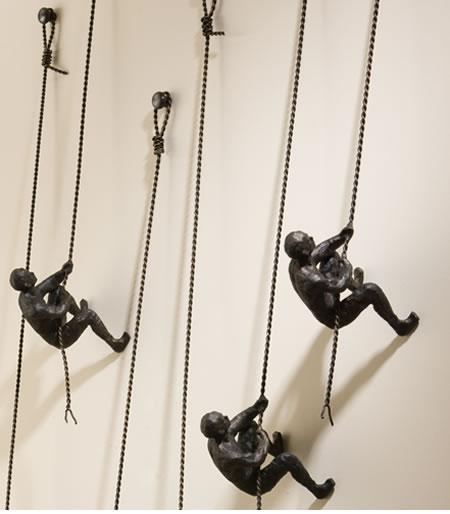 Climbing Man Wall Sculpture (sold individually)