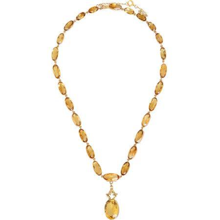 Olivia Collings antique citrine riviere necklace
