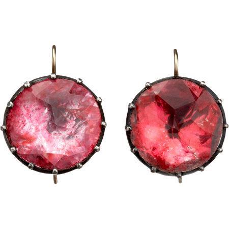 OLIVIA COLLINGS ANTIQUE JEWELRY Foiled Stone Earrings