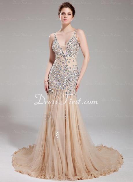 tan prom dress