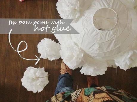 pom pom lamp DIY