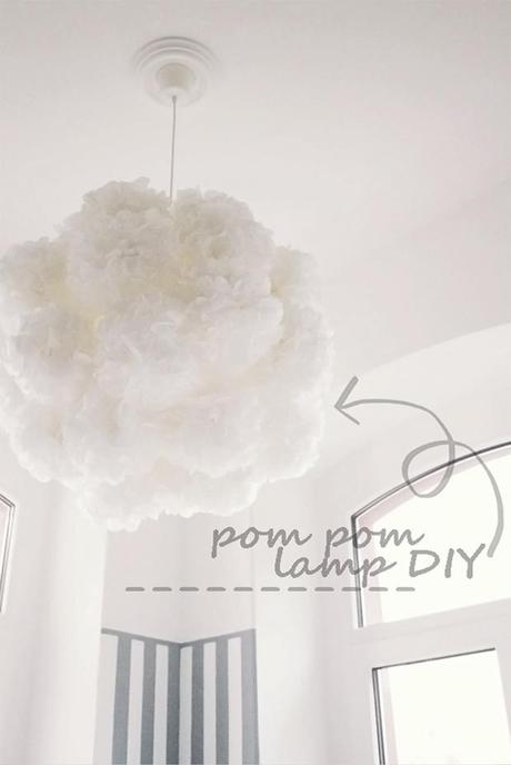 pom pom lamp DIY