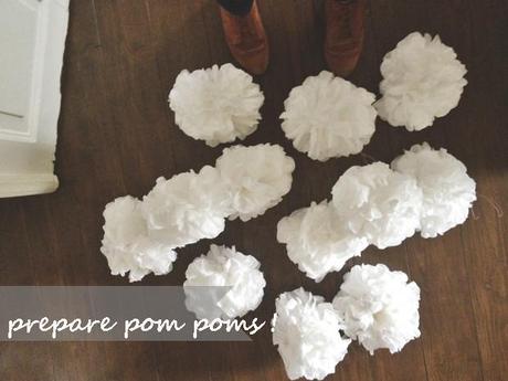 pom pom lamp DIY