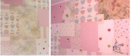 My little vintage caravan project ~ Patchwork vintage caravan renovation project patchwork feature wall wallpaper cassiefairy finished