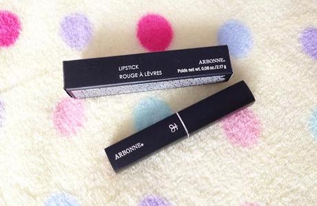 arbonne cosmetics lipstick rouge a levres jam confiture swatch blog review