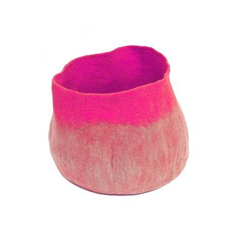 Grande calebasse en feutre Rose vif