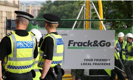 Fracking protest in Lancashire