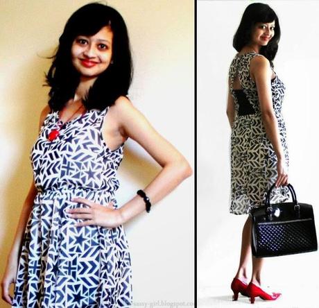 OOTD: B&W; Printed Dress