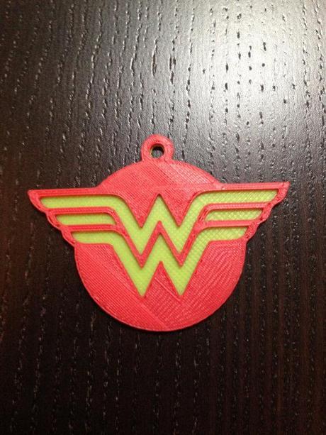 Latest NERD TAGS Shows Responsibility with Their Great Power Wonder Woman 3D printed NerdTag