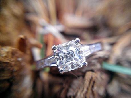 Jeff Cooper engagement ring with Octavia asscher diamond