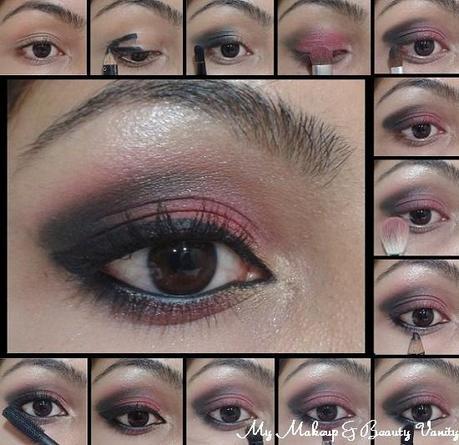 Eye Makeup Tutorial- Smokey Pink Eyes+smokey eye tutorial+smokey eye step by step+step by step smokey eye