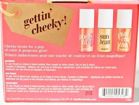 Benefit Gettin' Cheeky; Posie tint, Sun Beam & Cha Cha Tint Review