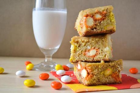 Candy Corn M&M; Blondies