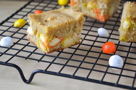 Candy Corn M&M; Blondies