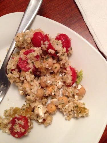 Tabbouleh Salad with Feta and Golden Raisins for #SundaySupper