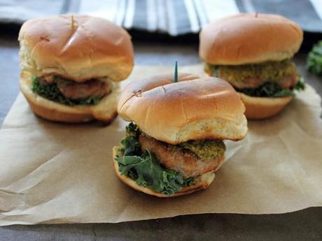 Turkey Sliders with Kale and Roasted Broccoli Spread