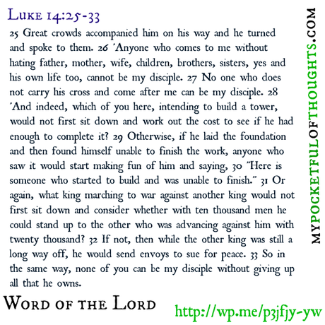 Luke 14:25-33