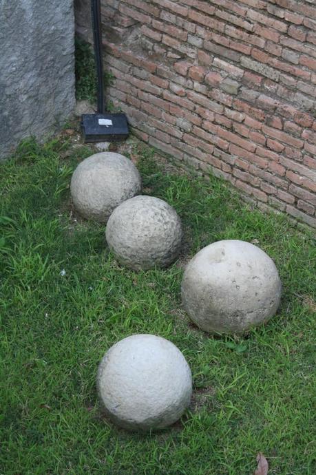 cannonballs city walls bologna