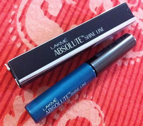 Lakme Absolute Royal Collection Shine Line Eyeliner Teal - Review, EOTD