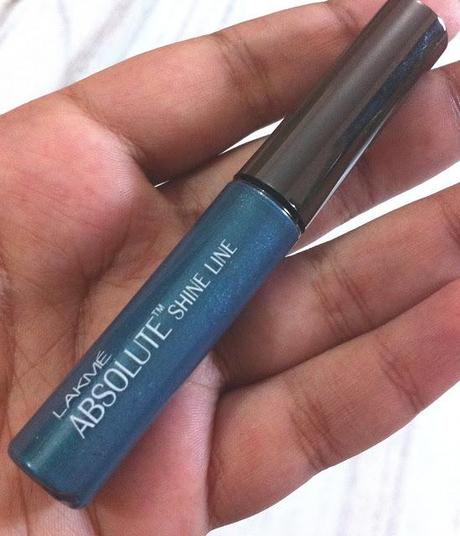 Lakme Absolute Royal Collection Shine Line Eyeliner Teal - Review, EOTD